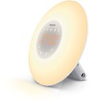 Philips Wake-Up Light Alarm Clock with Sunrise Simulation and Radio, White (HF3505)