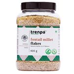 TRENPA Foxtail Millet Poha Flakes (Thinai/Kangani), 400g | Healthy Breakfast Cereal | Diabetic - Friendly | Low Cholesterol, Gluten-Free, High-Fibre Food