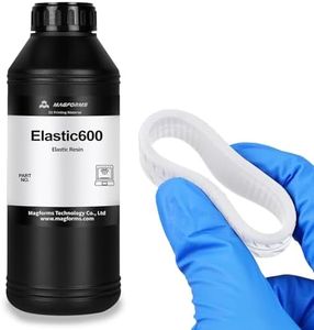 MAGFORMS Elastic 3D Printer Resin, Tough & Flexible 405nm UV-Curing Resin, TPU-Like Photopolymer Resin for LCD DLP 3D Printing (White, 1000g)