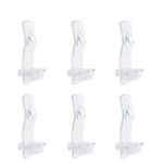 INCREWAY 30 Pack Shelf Support Peg, Clear Plastic Locking Shelf Support Pin Clips, Cabinet Shelf Pins Self-Locking Bracket Clips Fits 1/4" Diameter Hole & 25/32" Shelf