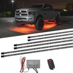 LEDGlow 6pc Multi-Color Truck Slimline LED Underbody Underglow Accent Neon Lighting Kit - 10 Solid Colors - 13 Unique Patterns - Music Mode - Water Resistant Tubes - Includes Control Box & Remote