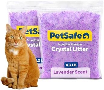 PetSafe ScoopFree Premium Crystal Cat Litter - Outperforms Clay Litter - Less Tracking, Dust for A Fresh Home - Non-Clumping - Two 4.3 lb Bags of Litter (8.6 lb Total) - Lavender