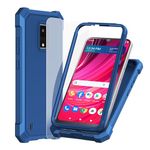 Ailiber Cellular Phone Case for Tracfone BLU View 4, Heavy Duty Rugged Silicone Cover with 2 Layer Protection, Blue