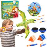 Wootoyz Bow and Arrow Set Kids for 3 4 5 6 7 8 Year Olds Boys,Dinosaur Toys for 3-8 Year Olds Boys Archery Set for Kids Boys Toys Age 3-12 Gifts for Boys Girls Kids 3-12 Year Old Boy Gifts