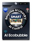 Samsung Smart Choice 9 kg, 5 Star, AI Control, AI Ecobubble, Super Speed, Wi-Fi, Hygiene Steam with Inbuilt Heater, Digital Inverter, Fully-Automatic Front Load Washing Machine (WW90DG6U24ASTL, NAVY)