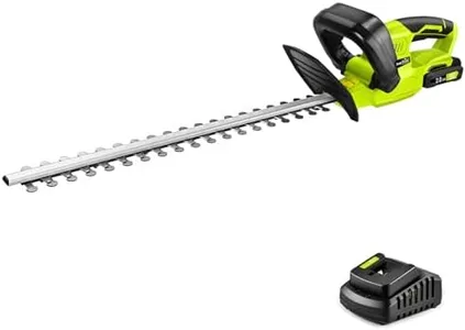 SnapFresh 20V Cordless Hedge Trimmer - 22" Dual-Action Blade, Hedge Trimmer Cordless with 2.0Ah Battery and Charger, Grass Trimmer
