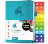 Clever Fox Planner Daily – Undated Agenda & Daily Calendar to Boost Productivity & Hit Your Goals – Gratitude Journal Personal Daily Organizer – 5.8x8.3'', Lasts 6 Months, Turquoise (Daily)