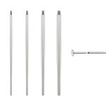 BodyAce Stainless Steel Piercing Taper, 14G 16G 18G 20G Threadless Assistant Tool Screw On Insertion Pin, Curved Piercing Stretching Kit for Ear/Nose/Belly/Lip/Eyebrow [Internal Thread]