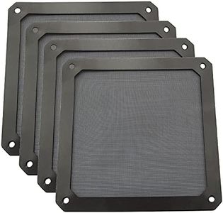 ZYAMY 4pcs 120mm PC Fan Dust Filter Magnetic Frame Computer Fan Grills Dust Mesh PC Cooler Filter Screen Dustproof Case Covers 12cm x 12cm, Black