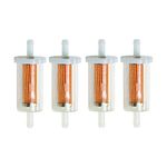 Hippotech (Pack of 4 Fuel Filter for Briggs & Stratton 695666 MTD Craftsman Cub Cadet Troy Bilt Lawn Mower Tractor