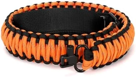 Flipfit Double Braide 550LB Shotgun Sling 2 Point Paracord Rifle Sling,Non-Slip Traditional Adjustable Gun Sling for Hunting Shooting Camping(Black+Orange Reflective)