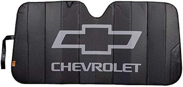 Plasticolor 003864R01 Logo Black Matte Finish Car Truck or SUV Front Windshield Sunshade Compatible with Chevrolet