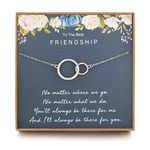 TISSGIRL Best Friendship Bracelet for Woman, Friendship Gifts, Sterling Silver Two Interlocking Infinity Ring, Friendship Bracelet for Girls, Birthday Gift Christmas Jewelry