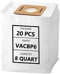 20 Pack VACBP6 Vacuum Bags for Atrix, 8 Quart HEPA Filter Bag Replacement for Atrix Ergo Backpack Vacuum VACBP1, VACBP36V, VACBPAI, KEEPOW