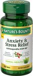 Nature's Bounty Anxiety and Stress Relief, Contains Ashwagandha and L-Theanine for Occasional Anxiety and Stress*, 50 Tablets