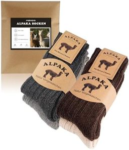 FORVEVO 4 Pares Calcetines Lana Alpaca Mujer 39-42, Calcetines Hombre Invierno, Calcetines Case Termicos, Calcetines Grueso Punto Lana,Para Frio, Ideal Para Andar, en Dormir el Nieve(Multicolor)