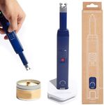 The USB Lighter Company Electric Candle Lighter - Rechargeable, Flameless, & Windproof Torch Stick for Candles, Grill, Fireplace, & Stove - Long Electronic Camping Device with Tesla Coil Arc