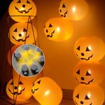 XQZMD LED Balloon Lights, Mini Hanging Lantern Lights with Battery, LED Lantern Lights Warm White, Lights Decoration for Halloween, Christmas, Party, Wedding (12 Pcs, Warm white)