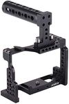 Andoer Camera Cage Top Handle Kit Video Film Movie Making Stabilizer Aluminum Alloy with Cold Shoe Mount for Sony A7II/A7III/A7SII/A7M3/A7RII/A7RIII Camera