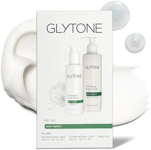 Glytone KP Kit for Keratosis Pilaris - Exfoliating Body Wash, Lotion, Shower Pouf - Smooth Rough & Bumpy Chicken Skin - Fragrance-Free, Routine Kit