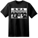 WOD NWA Album T Shirt - Easy E DR DRE The Chronic ICE Cube Hip HOP (S-3XL) Compton Black