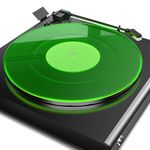 Turntable Mat Record Platter Slipmat: Acrylic Record Player Platter Vinyl Slipmat for Turntables Antistatic Tighter & Defined Bass, Green