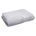 Trident Towels for Bath | Soft Comfort Towels | Highly Absorbent | Super Soft Bath Towel for Men/Women | 1 Piece Towels for Bath Large Size |100% Cotton 500 GSM | 76 cms x 137 cms - Silver