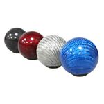 JINGLINGKJ 12MM Blue Carbon Fiber Gear Shift knob Stick Shift Knob Plastic MT AT Shift Knob Head Universal Custom Car Accessaries 3 Adapters 1Pc (Blue)