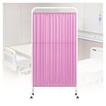 1-5Panels Medical Privacy Screen,Room Divider with Wheel,6ft High Portable Foldable Room Divider Fence for Hospital Large Classroom Kids Room (Color : Pink, Size : 1-Panel)