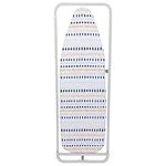 Beldray LA031657STRIPFEU7 Overdoor Ironing Board – Hooks Over Most Doors To Save Space, Folding Compact Design, Heat Reflective Stripe Design Cover, Cushioned Hooks, Thick Felt Underlay, 110 x 33 cm