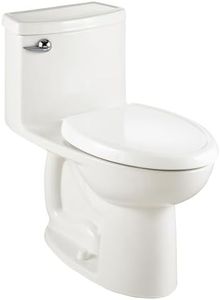 American Standard 612AA001.020 Compact Cadet 3, One-Piece Toilet with Slow-Close Seat and Wax Ring, Elongated Front, Left-Hand Flush, White, 1.28 gpf