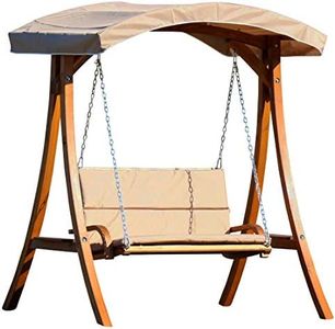 ALEOS. AS-S Design balancelle de Jardin Fauteuil de Jardin mélèze Bois avec Toit modèle Rio