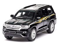 VARIYA ENTERPRISE Die Cast Metal Toy Car Cruiser 1:32 Scale Toyato Land Cruiser Vehicle Toys for Kids Sound and Light Pull Back, Pack of 1, Multicolor