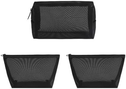 PSOWQ Bolsa pequeña con Cremallera, Mini Bolsas Malla para cosméticos, Monedero portátil, Estuche cosméticos, Bolsas Almacenamiento Malla para Mujeres, Organizador Viaje, 1 Pieza L, 2 Piezas M