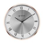 Titan Metal Classic Rose Gold Analog Wall Clock with Silent Sweep Technology, 40.0 X40.0 Cm (Large)