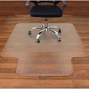 AiBOB Office Chair Mat for Hardwood Floor, 45 X 53 inches, Hard Floor Chair Mats Under Computer Desk, Easy Glide for Rolling Chairs, No Curling