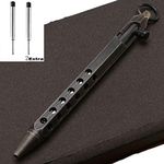 PUOSUO Six-Edge Solid Brass Pen, Bolt Action Pen EDC Pocket Pen Signature Pen Pocket Pen(Black)