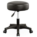 Deal Dhamaal Height-Adjustable Swivel Bar Stool/Salon Chair/Doctor Stool/Medical Stool/Spa Chair/Restaurant Chair/Stool For Kitchen/Stool For Musicians (Black) | 12 Months Warranty - Polyurethane