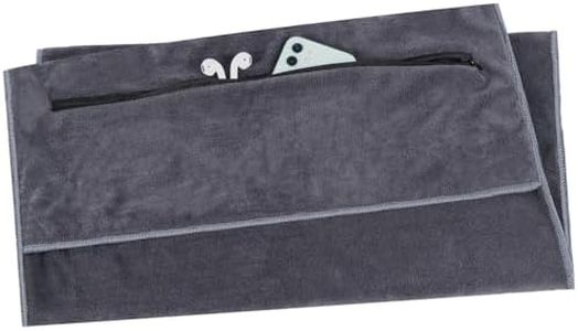 Fitness Towel, 135 x 50 cm, Sports Towel, Suitable for Fitness Training and Sports, Microfibre Towel, Fast Drying & Absorbent Workout Towels Sweat Towels, for Gym Beach Yoga Camping (Gray)