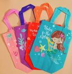 TERA 13 Return Gifts for Girls (Pack of 10 pcs) Mermaid Theme Carry Bag, Shopping Bag, Gifting Bag, Multipurpose Reusable Carry Bag, Birthday Gifting Bags