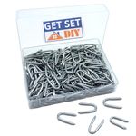 Galvanised U Nails Netting Staples 200g (Approx 195pcs) 20mm - Fence Staples Ideal for Chicken Wire, Wire Mesh Fencing, Garden Mesh, Mesh Wire and More in a Handy Plastic Case