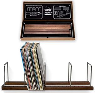 Optage Audio 150 LP Vinyl Record Holder, Solid Walnut Vinyl Record Storage, Vinyl Holder for Record Display, Now Playing Record Stand, Vinyl Record Holder, Record Stand, Vinyl Storage, Vinyl Stand