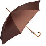 John's Umbrella 610 Woodking Straight Fold Mono Color (Brown)