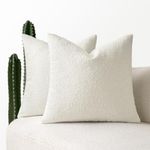 MIULEE Set of 2 White Throw Pillow 