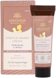 AreoVeda Stretch Mark Cream (25gm) |Targets old & new stretch marks effectively | Visibly reduces marks & improves skin elasticity in 28 Days | With Striover, CryoCoffee & Hyaluronic Acid | lab-tested, Ecocert Certified (Natural), and EWG Verified pregnancy & breastfeeding safe | Non-Sticky & Light-Weight