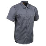 Milwaukee Leather MDM11668 Men's Grey Button Up Heavy Duty Work Shirt | Classic Mechanic Work Shirt w/Pockets - Medium