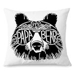 Supwhd Papa Bear Gifts Pillow Cover