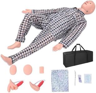 Medical Mannequin for Training, Life Size Nursing Training Mannequin Male-Female Patient Care Medical Manikin with 3 Muscle Module, Patient Gown & Urinary for Nursing Training Teaching and Practice
