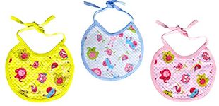 Tinny Tots Pack of 3 Super Soft Hosiery Cotton Daily Use Elegant Stylish Knot Bibs Apron Reusable Waterproof Feeding Bibs For New Borns/Toddlers(0-9 Months;BYP)