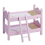 Olivia's Little World Pink Doll Bunk Bed 18" Dolls Wooden Furniture Bedroom Toy Role Play TD-0095AP